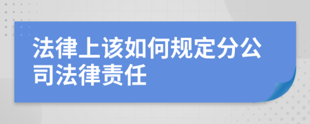 法律上该如何规定分公司法律责任