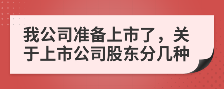 我公司准备上市了，关于上市公司股东分几种