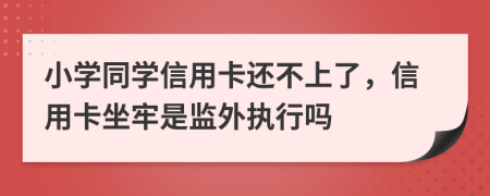 小学同学信用卡还不上了，信用卡坐牢是监外执行吗