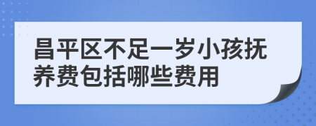 昌平区不足一岁小孩抚养费包括哪些费用