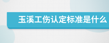 玉溪工伤认定标准是什么