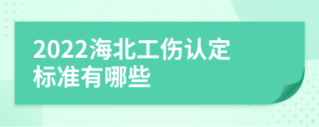 2022海北工伤认定标准有哪些