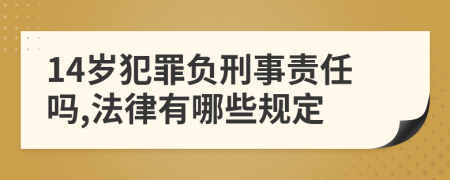 14岁犯罪负刑事责任吗,法律有哪些规定