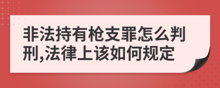 非法持有枪支罪怎么判刑,法律上该如何规定
