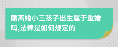 刚离婚小三孩子出生属于重婚吗,法律是如何规定的