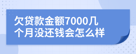 欠贷款金额7000几个月没还钱会怎么样