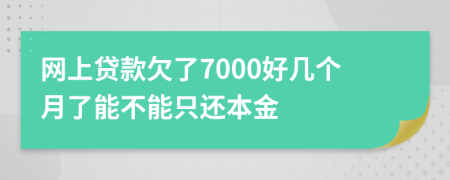 网上贷款欠了7000好几个月了能不能只还本金