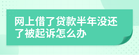 网上借了贷款半年没还了被起诉怎么办