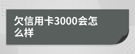 欠信用卡3000会怎么样