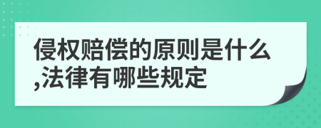 侵权赔偿的原则是什么,法律有哪些规定