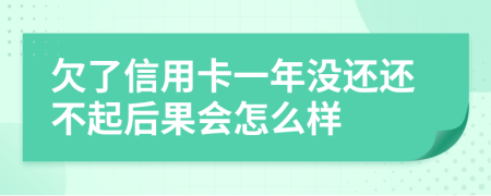 欠了信用卡一年没还还不起后果会怎么样