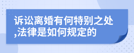 诉讼离婚有何特别之处,法律是如何规定的