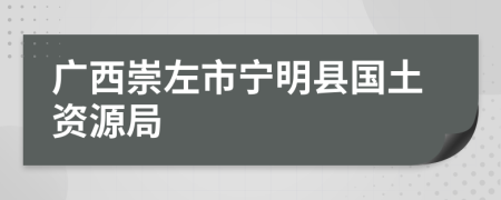 广西崇左市宁明县国土资源局