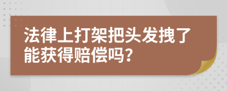 法律上打架把头发拽了能获得赔偿吗？