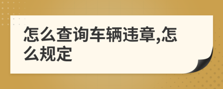 怎么查询车辆违章,怎么规定