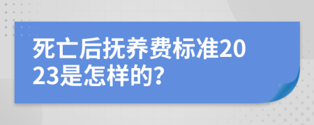 死亡后抚养费标准2023是怎样的？