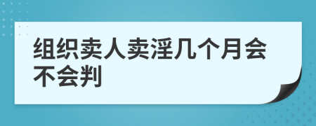 组织卖人卖淫几个月会不会判