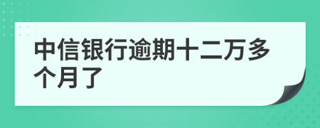 中信银行逾期十二万多个月了