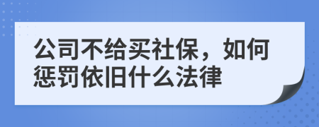 公司不给买社保，如何惩罚依旧什么法律