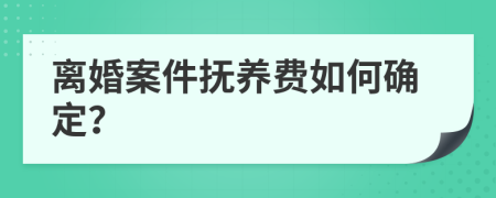 离婚案件抚养费如何确定？