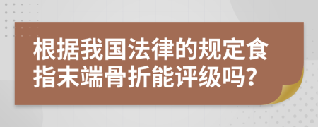 根据我国法律的规定食指末端骨折能评级吗？