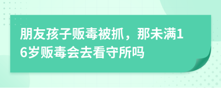 朋友孩子贩毒被抓，那未满16岁贩毒会去看守所吗