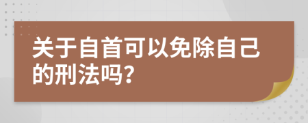 关于自首可以免除自己的刑法吗？