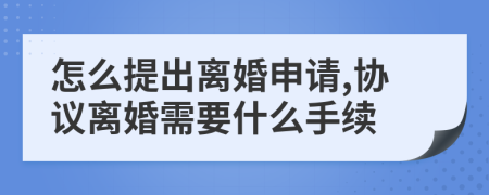怎么提出离婚申请,协议离婚需要什么手续
