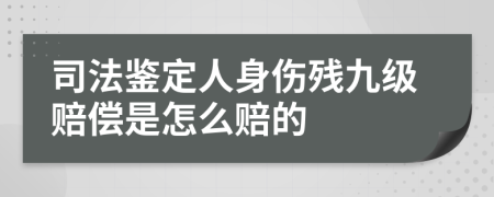 司法鉴定人身伤残九级赔偿是怎么赔的