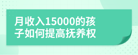 月收入15000的孩子如何提高抚养权