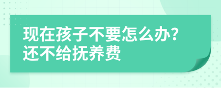 现在孩子不要怎么办？还不给抚养费