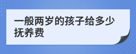 一般两岁的孩子给多少抚养费