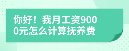 你好！我月工资9000元怎么计算抚养费