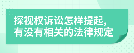 探视权诉讼怎样提起,有没有相关的法律规定