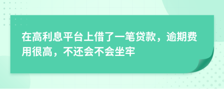 在高利息平台上借了一笔贷款，逾期费用很高，不还会不会坐牢