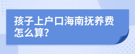 孩子上户口海南抚养费怎么算？