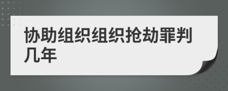 协助组织组织抢劫罪判几年