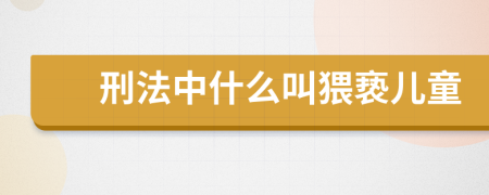 刑法中什么叫猥亵儿童