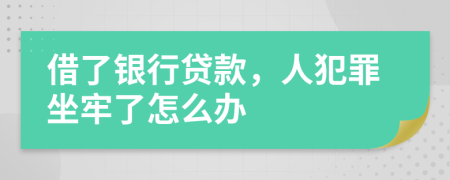 借了银行贷款，人犯罪坐牢了怎么办