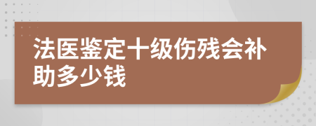 法医鉴定十级伤残会补助多少钱
