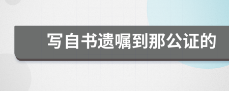 写自书遗嘱到那公证的