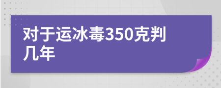 对于运冰毒350克判几年