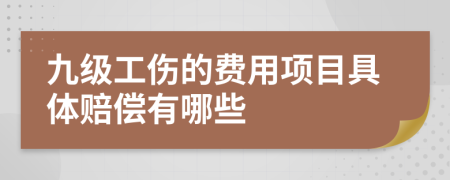 九级工伤的费用项目具体赔偿有哪些