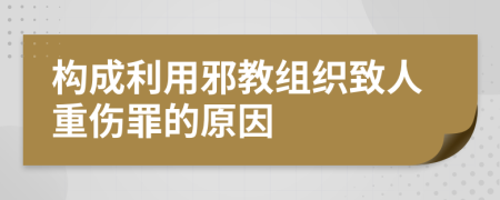 构成利用邪教组织致人重伤罪的原因