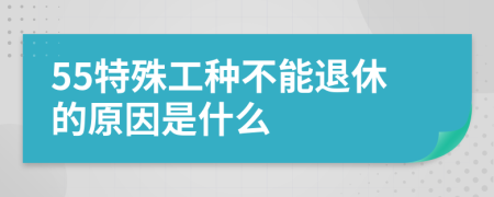 55特殊工种不能退休的原因是什么