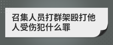 召集人员打群架殴打他人受伤犯什么罪