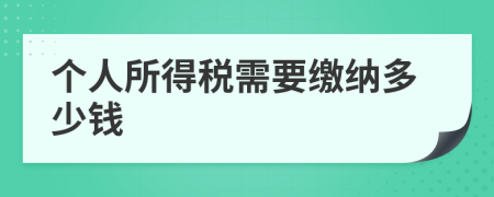 个人所得税需要缴纳多少钱