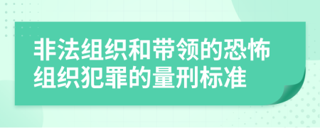 非法组织和带领的恐怖组织犯罪的量刑标准