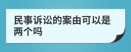 民事诉讼的案由可以是两个吗