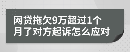 网贷拖欠9万超过1个月了对方起诉怎么应对